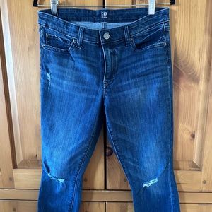 Gap Legging. 30R distressed medium denim.